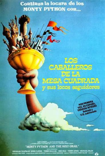 Cartel de Los caballeros de la mesa cuadrada y sus locos seguidores